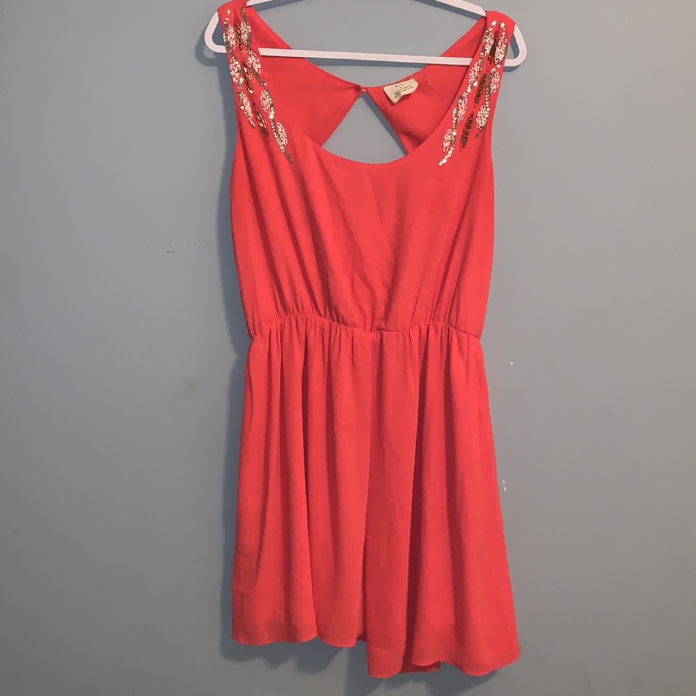 Bright pink dress